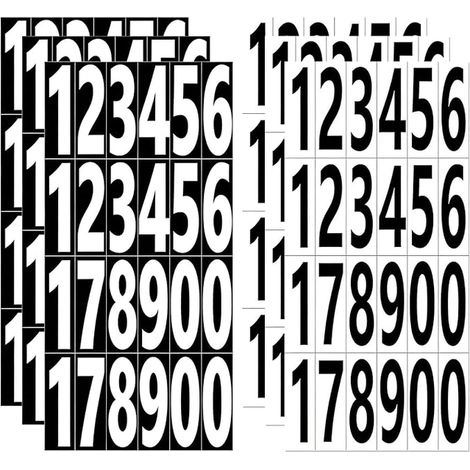 3 Inch Self Adhesive Numbers - Reflective Vinyl Waterproof Sticky Numbers for Mailbox, Door, Bin and Sign - White (1/3)