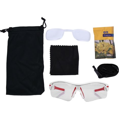 Lunettes de sport polarisées extérieures durables anti-vent UV avec verres photochromiques blanc et rouge