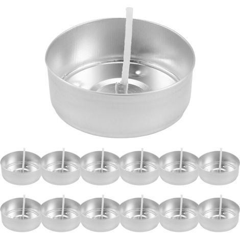 150 Teelichter aus Aluminiumfolie, Metalldosen mit Dochten, leere Kerzen für Liebhaber (1/4)