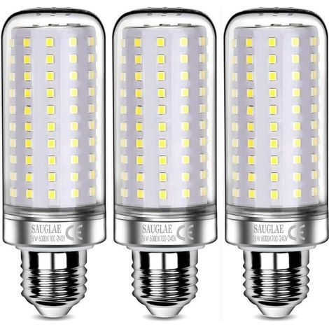 Ampoules LED 26W, Équivalent 200W Ampoule Incandescente, 3000Lm, 6000K Blanc Froid, Ampoules à E27 Vis Edison, 3 Pièces [Classe énergétique E]-LIAIKI (1/5)