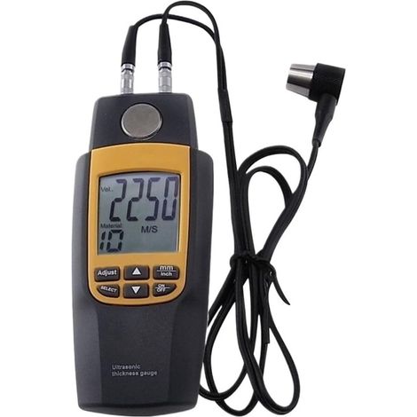 Mesureur d'épaisseur à ultrasons 1,2220 mm – Testeur LCD for Acier, cuivre, Fer, Plastiques, Laiton, Or et Argent (1/5)