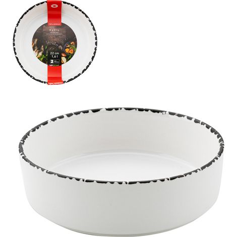 Florina Retro Keramikschale, rund, 22 cm