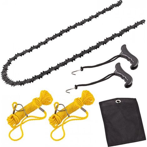 Dema – Scie à chaîne manuelle 80 cm – 140 dents pour coupe précise – Poignées ergonomiques – Sac de rangement inclus