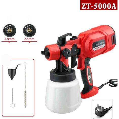 Sistema eléctrico de pulverización de pintura para superficies de trabajo pequeñas y medianas, para pinturas y esmaltes, control de cantidad de pintura 800 ml ZT-5000A (1/5)