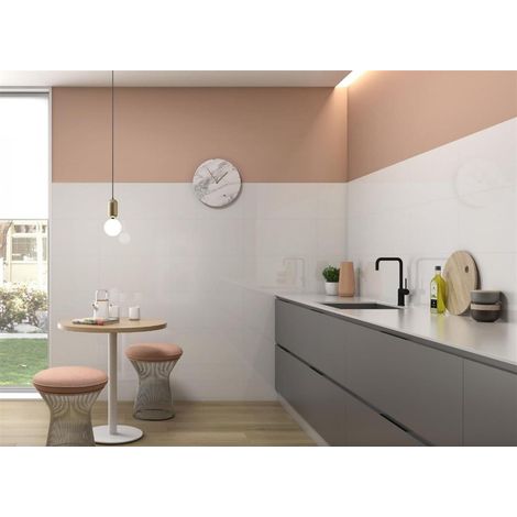 Carrelage de mur série WHITE/ TRIPOLI (33.3 x100 cm) - Dimensions: 33,3x100 cm - Coloris: Mat SNOW - Rectifié
