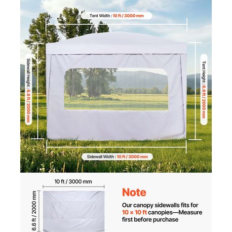 Paroi Latérale de Tonnelle 3x2 m Panneau Latéral de Tente (1/5)