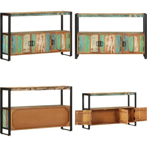 Buffet 120x30x75 cm Bois de récupération solide - Buffet - Meuble De Rangement - Meuble Industriel - Meuble Vintage - Bois De Récupération - Home & Living