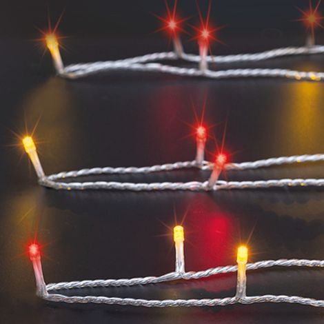 Guirlande lumineuse 100 LED 10m avec timer extérieur blanc chaud rouge - Feeric lights & christmas (1/2)
