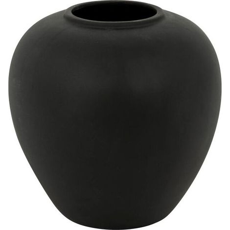 Dolomitkugelvase „22 cm Schwarz“