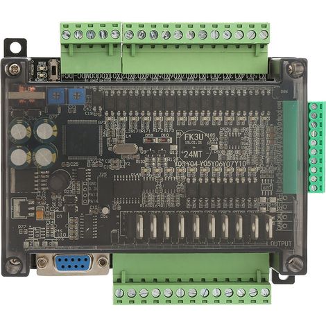 Automate programmable 24 V 24 MT, 6 entrées analogiques, microcontrôleur 32 bits, 14 entrées, 10 sorties transistor. (1/5)