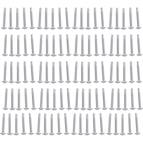100 vis autoperceuses Phillips à tête ronde, acier inoxydable 410, 4,8 x 38 mm, lot de 100 (1/5)