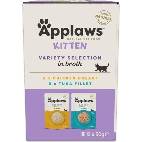 Applaws Sobre Kitten Selección en Caldo para Gatos - 12 x 50 g
