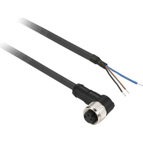 Conector hembra acodado M8 con cable XZCP0766L5 de Schneider (1/2)