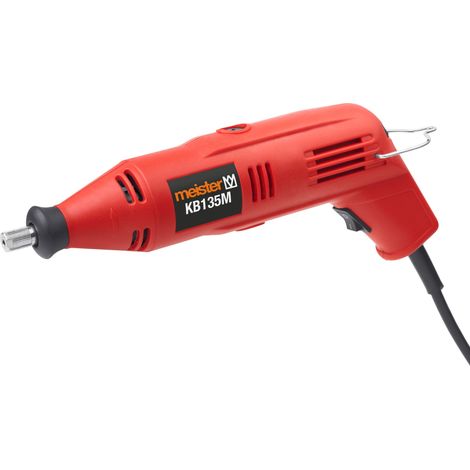 Meister Hand-Schleifmaschine 135 W, KB135M - 31-teiliges Zubehör-Set - Vielseitig einsetzbar - Drehzahl-Vorwahl