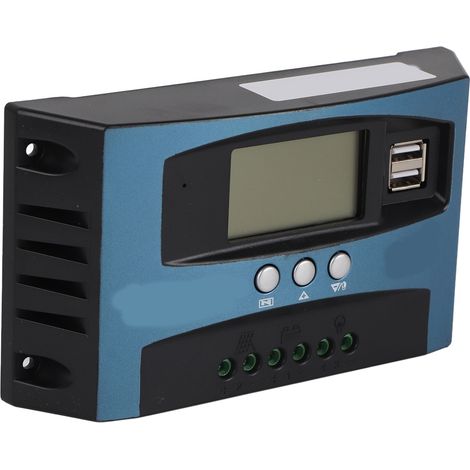Régulateur de charge solaire MPPT 12V 24V détection intelligente, écran LCD, contrôleur de panneau solaire 40A (décharge 10A) (1/5)