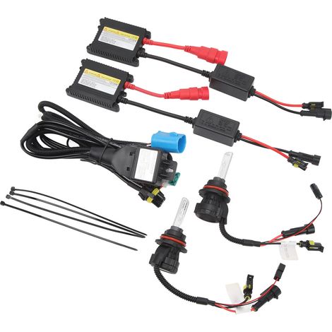 Ampoule xénon 9004, interface 55W, kit de phares xénon HID 5500LM, phares à feux de route et de croisement rétractables, DC12V 6000K. (1/5)