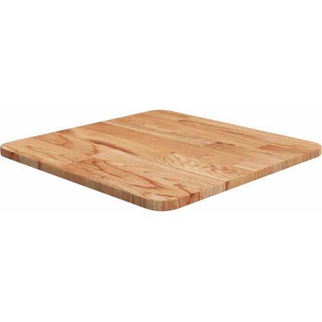 vidaXL Piano Tavolo Quadrato Marrone Chiaro 40x40x1,5 Rovere