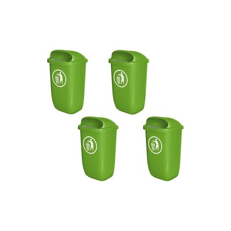 BRB 4 Abfallbehälter für den Außenbereich, 50 Liter, nach DIN 30713 (grün)