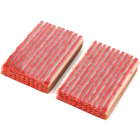 Lot de 100 mèches de réparation pour pneus tubeless (100 x 3 mm), en caoutchouc marron, pour réparation de crevaison de voiture et moto. (1/5)