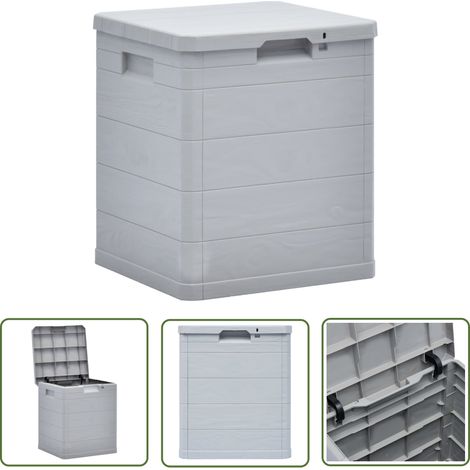 The Living Store Boîte de rangement de jardin 90 L Gris clair - Boîte De Rangement Jardin - Coffre De Jardin - Rangement Extérieur - Coffre Étanche - Stockage Jardin (1/5)