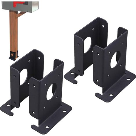 Support de Base de Poteau 4 Pièces Réglables En Acier Robuste Support Poteau Pour Béton pour Sol en Béton Pergola Porche Colonnes de Terrasse Rampes de Patio Boîte aux Lettres Pieds de (1/5)
