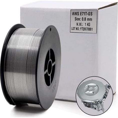 MIG-Schweißdraht - PRUMYA - E71T-GS - 0,8 mm - 1 kg - Selbstschützender Kohlenstoffstahl (1/4)