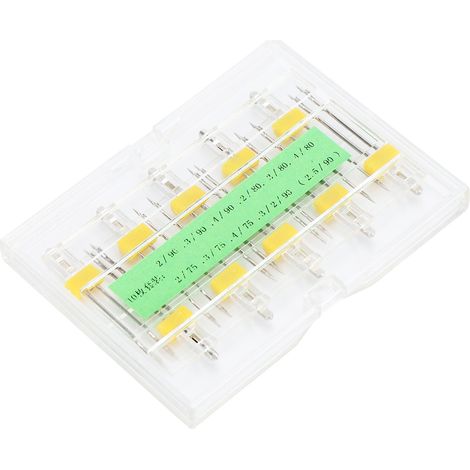 Ensemble de 10 aiguilles doubles pour machine à coudre, spécifications variées, accessoires à double broche