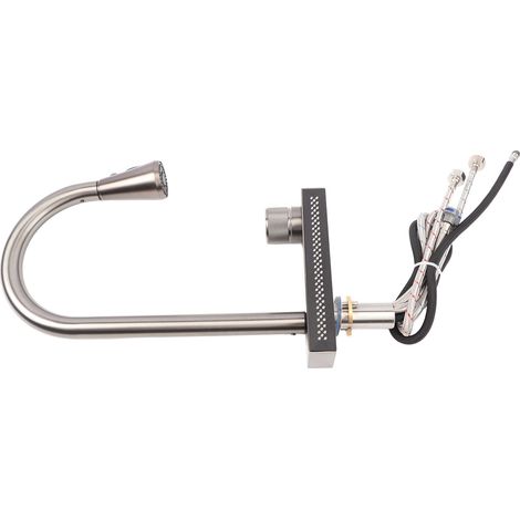 Robinet cascade en acier inoxydable, extractible, multijets, robinet de cuisine, interface G1/2 (1/5)