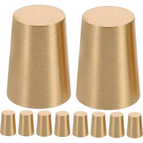 Balacoo Lot de 10 pieds coniques en laiton pour socles, pieds (1/5)