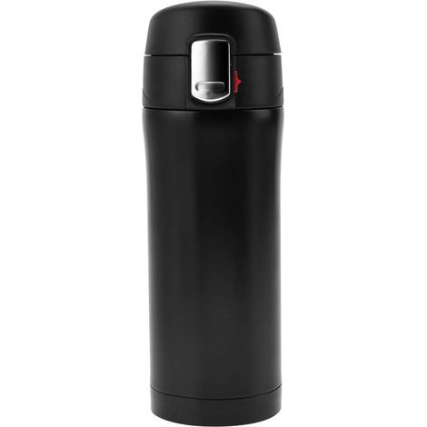 Bouteille Isotherme en Acier Inoxydable, 350 ml, sans BPA, pour École, Sport, Extérieur, Gym, Noir (1/5)
