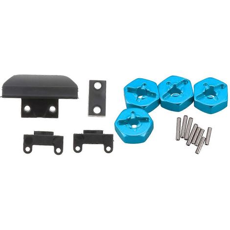 Adaptateur hexagonal de moyeu de roue combinatrice en alliage d'aluminium de 12 mm pour Wltoys 144001 1/14 et 144001-1257 (pare-chocs anti-collision).