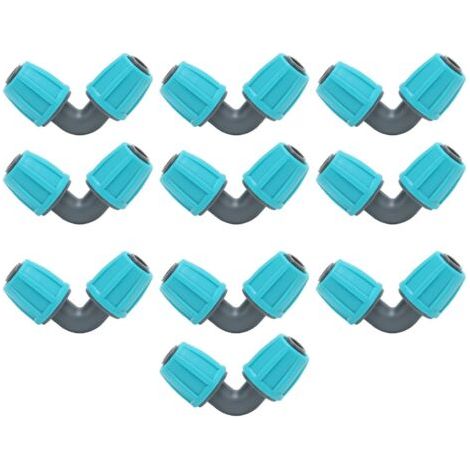 Vtizikl Coudes à 90°, 10 Connecteurs de Tuyau d'eau de Jardin pour Jardin, Pelouse, Serre, Arrosage des Plantes, Système D'irrigation Goutte à Goutte, pour Tuyau de 16 Mm