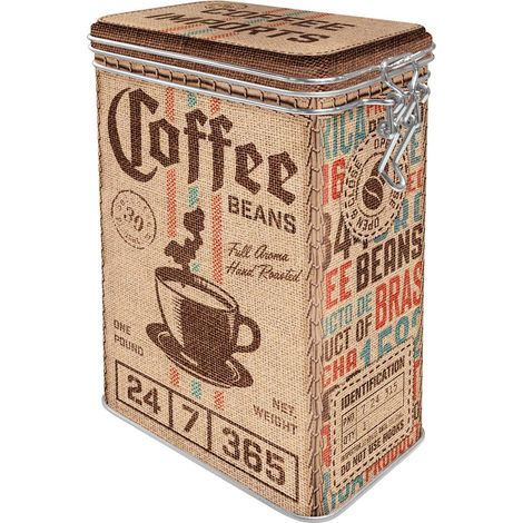 Nostalgic-Art Contenitori da caffè retrò, Coffee Sack – Idea regalo per la cucina, Scatola di latta con coperchio salva aroma, Design vintage, 1,3 l (1/4)