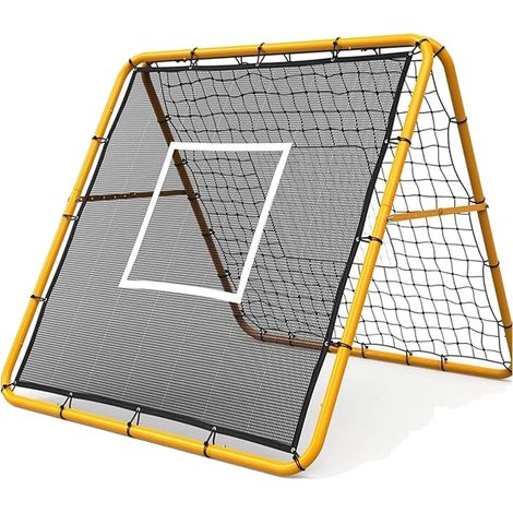 Rete di recupero per pallone da calcio, alta 120 cm, larga 120 cm, in polietilene ad alta resistenza, regolabile, design leggero. (1/5)