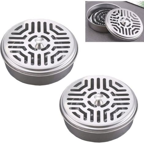2 Pièces Supports en Spirale de Moustiques en Acier Inoxydable, pour Bobines de Moustiques, Support Spirale Anti Moustique Bobine, pour Maison, Jardin, Camping, Pêche, Voyage, Extérieur (1/5)