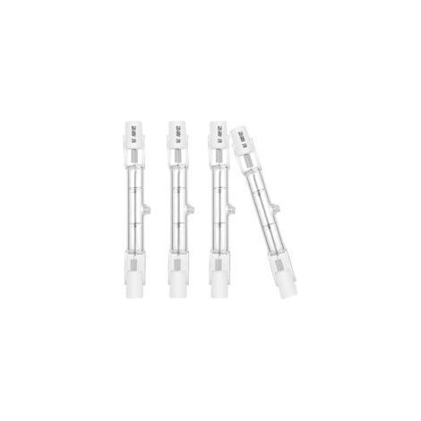 Eco R7S 78mm 120W 230V 1600lm Warmweiß 2700K T3 Typ J Halogenlampe für Arbeits-, Sicherheits-, Landschaftsbeleuchtung, Straßenbeleuchtung (4er-Pack) [Energieklasse C] (1/4)