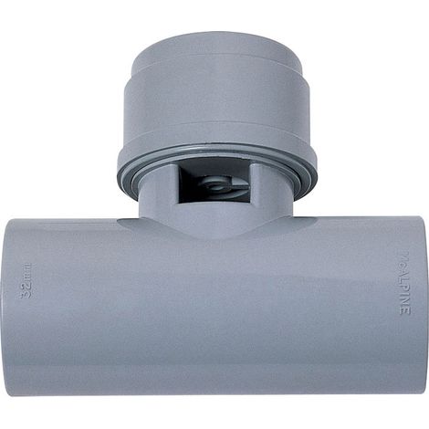 Wirquin – Raccord d'évacuation PVC anti vide en T – Sortie Ø32 mm à coller – Installation horizontale pour systèmes de drainage (1/5)