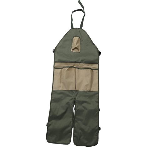 Tablier de jardinage imperméable 600D Oxford avec poches multiples et longueur ajustable pour travail extérieur (1/5)