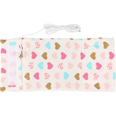 Chauffe-biberon portable USB pour bébé, coque chauffante thermostatique en forme de cœur, réchauffeur de lait de voyage, accessoire alimentation nourrisson (1/5)