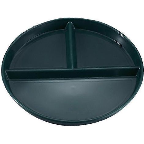 Assiettes compartimentées Chiwanji, 3 compartiments, réutilisables et légères pour l'apprentissage du dîner-Dark green (1/5)
