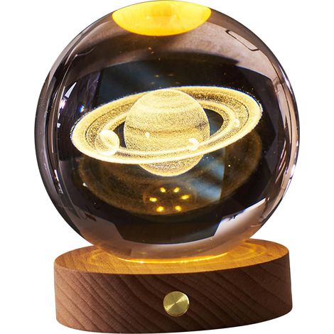 Veilleuse Boule de Cristal 3D avec Lueur Douce (1/5)