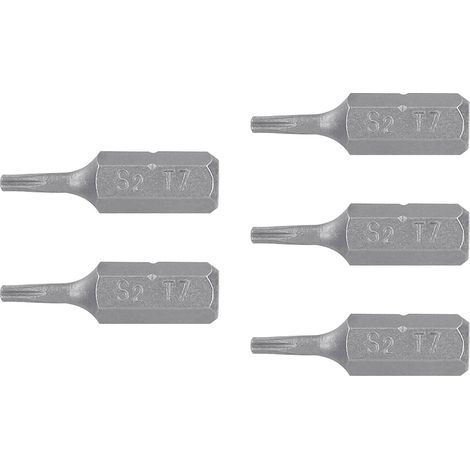 Puntas Torx T7 para destornillador - 25 mm - 5 puntas