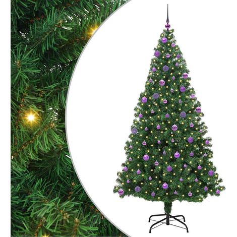 Sapin de Noël Arbre de Noël artificiel Vert 210 cm PVC, Acier et Plastique (1/5)