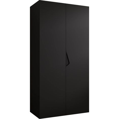 Armoire Hartford 618, Noir, 202x100x52cm, Portes d'armoire: Avec des charnières, Nombre d'étagères: 0 (1/5)