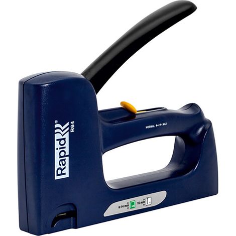 RAPID R64E Ergonomic Combi Tacker - Dual Magazine for Staples and Brads