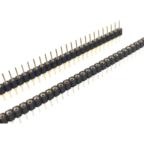 Connecteur à broches 1x40 - Lot de 10 pièces - Pas 2,54 mm - Mâle et femelle - Pour Arduino et PCB (1/5)
