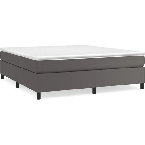 Maison Exclusive - Struttura Letto a Rete a Molle Grigio 180x200 cm in Similpelle