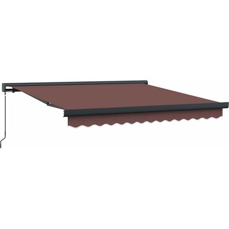 Store banne manuel rétractable marron, 300 x 250 cm (1/2)