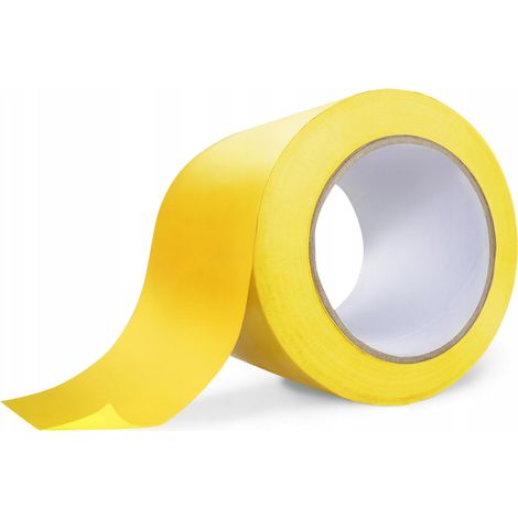RUBAN DE MARQUAGE JAUNE 10 CM/33 AVERTISSEMENT Santé et sécurité au travail Ligne de sol 100/33