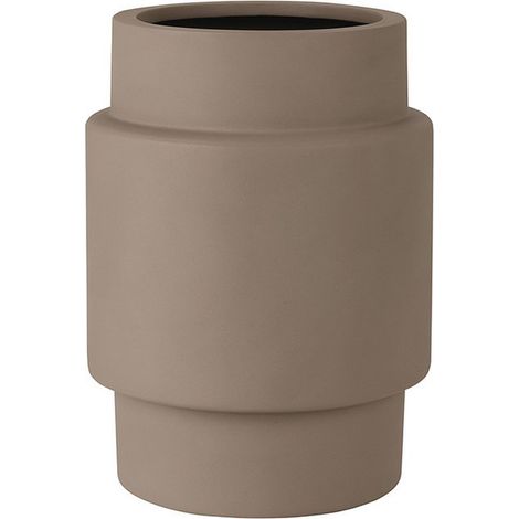 Pot de fleurs en Fiberstone Taupe pour Intérieur et Extérieur - Robuste et Design - PANGIVO (1/2)